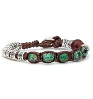 Bracciale Tamashii 5 Tibetani in Argento Turchese BHS924-S4-75 - BHS924-S4-75